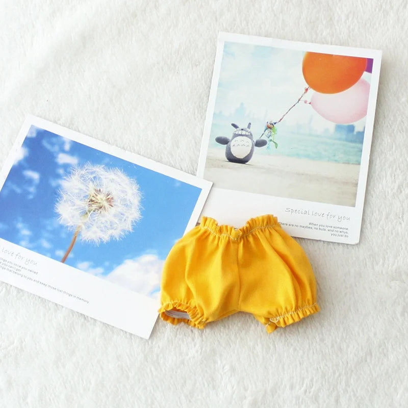 EZ Cute Mini Plush Doll's Clothes Bloomers For 17cm Labubu Idol Dolls Trousers Mini Shorts Clothing DIY Kid Gift Dolls Accessories