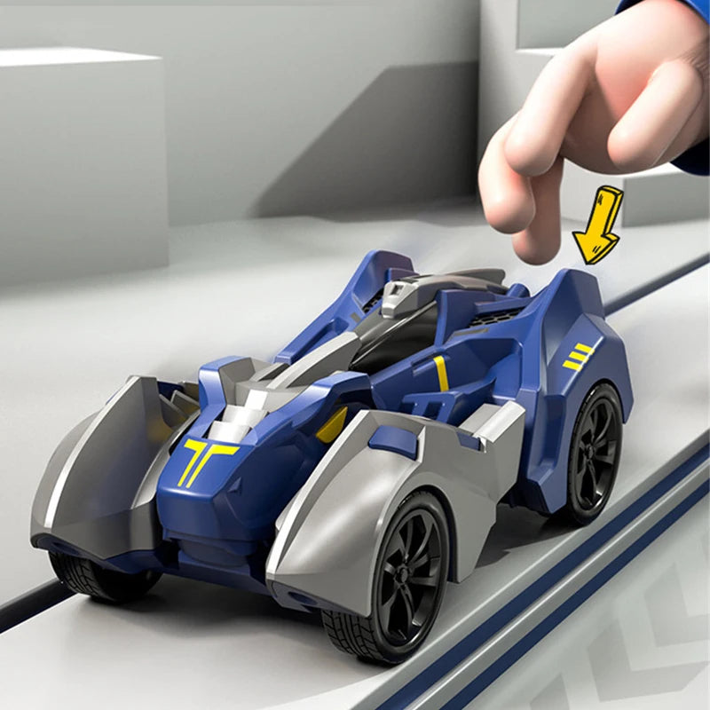 EZ 2 In 1 Transforming Dinosaur Car Deformation Toys Inertial Sliding Dino Automatic Transform Figures Robot Diecasts Toy Boys Gift