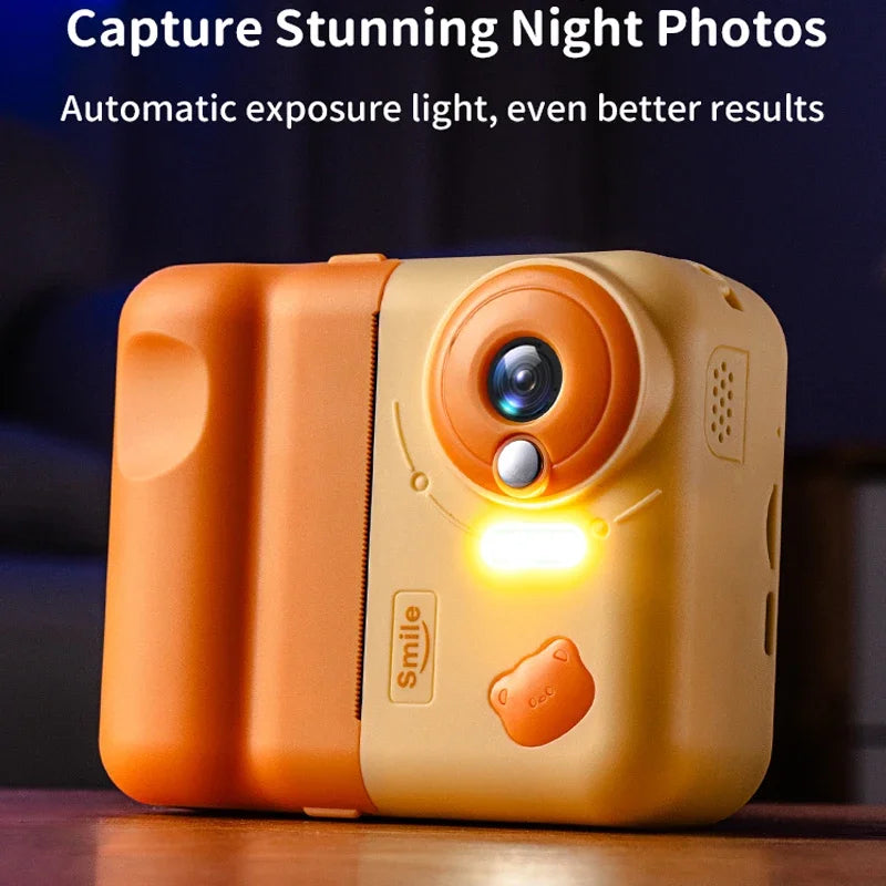 EZ 32G Instant Printing Camera Photography Portable Thermal Digital Kids Toys Girl Recorder 1080P Video Doodles 2.8in Birthday Gift