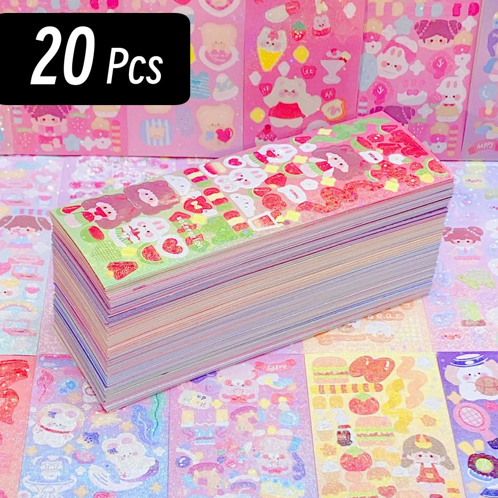 EZ 200p Kawaii Stickers for Kids Cute Stationary Aesthetic Diary Decoration Art Supplies Stickers for Scrapbooking Lot Korean Paper