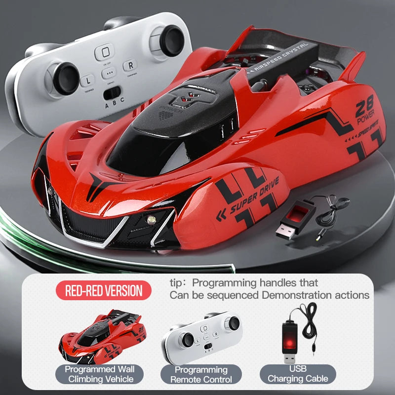 EZ Light-Chasing Wall-Climbing Car, Infrared Sensor Remote Control Car, Wall-Climbing Car, Four-Wheel Drive Car, Toy Racing Car, Children's Toy Car