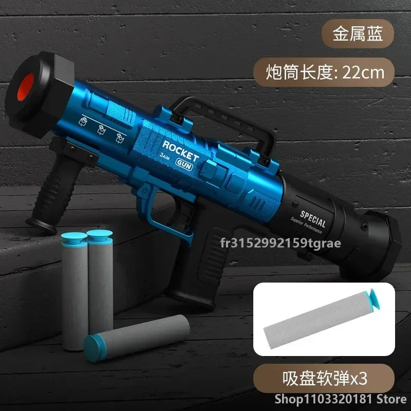 EZ Children'S Rpg Rocket Launcher Soft Bullet Gun Toy Gun Boy Simulation Rocket Launcher Manual Loading Christmas 2025