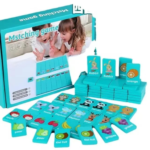 EZ Kid Blocks Seaside Escape Mahjong Wooden Memory Solitaire Matching Game Party Family Board Games Animal Educational Puzzles Toy