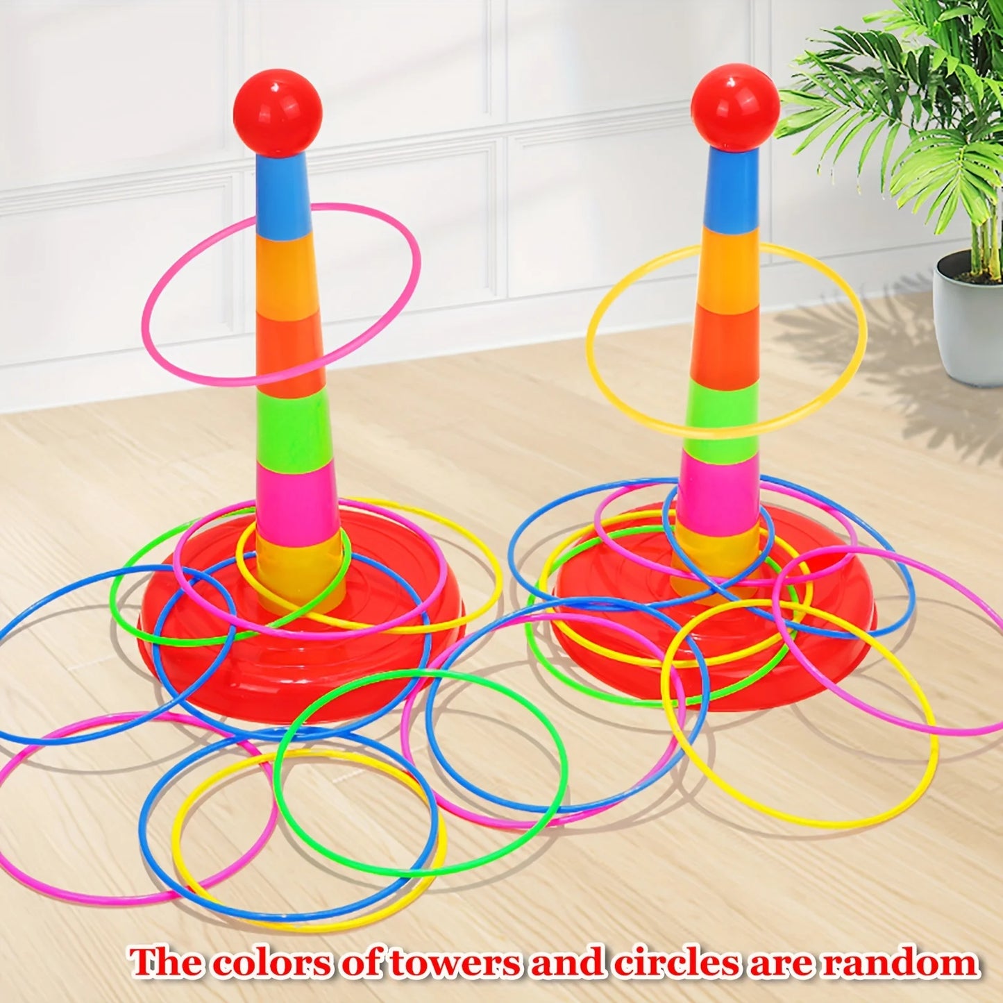 EZ Children's game tower toys, parent-child interactive puzzle games with throwing rings, and indoor and outdoor leisure games