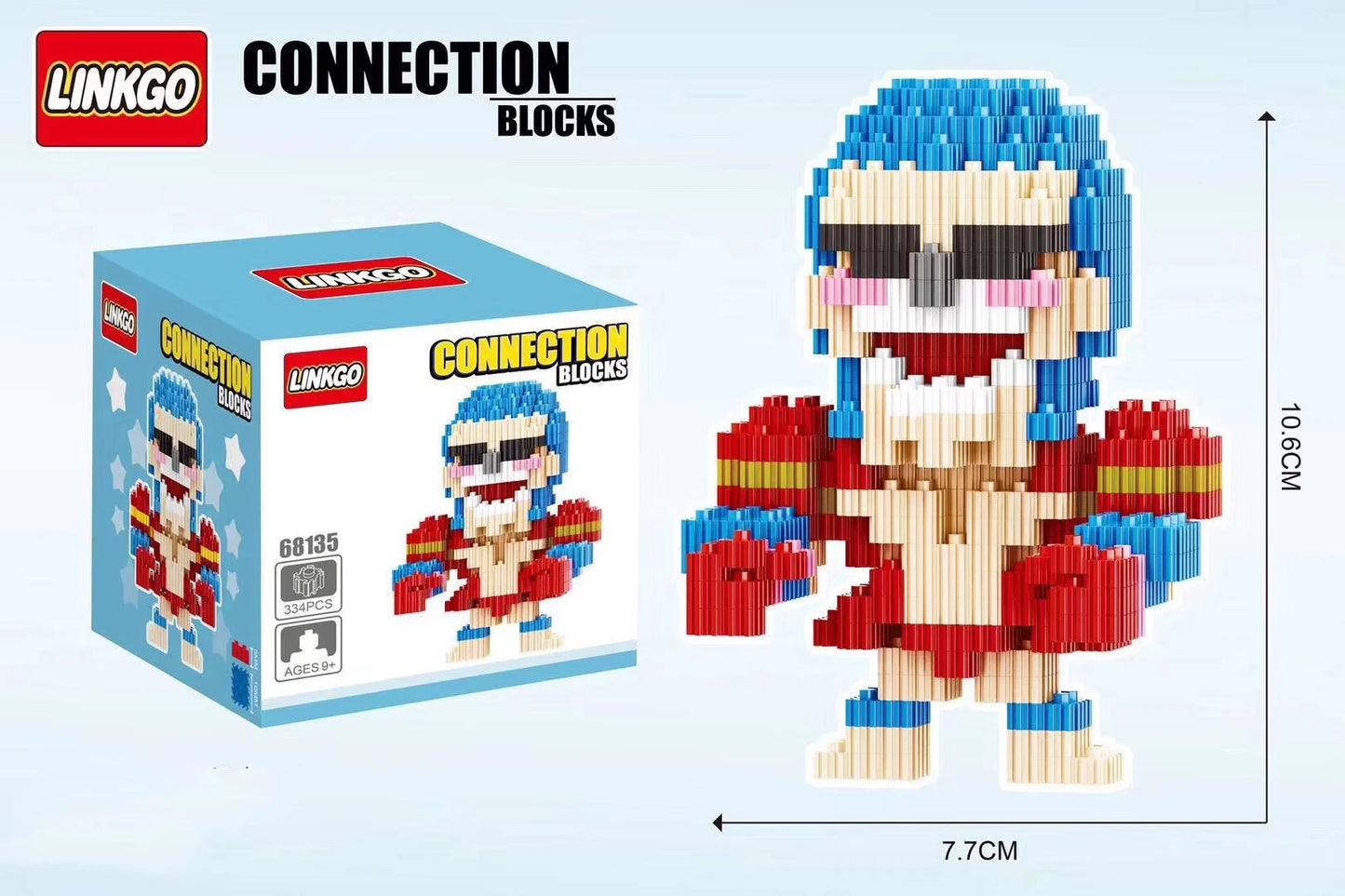 EZ One Piece Connection Building Blocks Luffy Chopper Nami Sanji Zoro Usopp Ace Franky Brook Robi Diamond Brick Figure Toy For Kids
