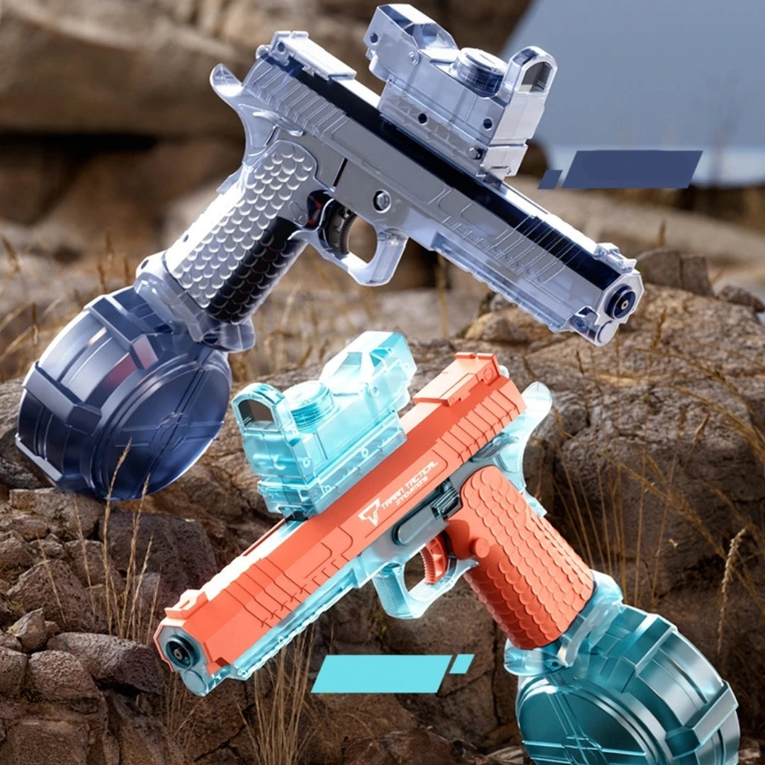 EZ Automatic Desert Eagle Water Gun Toys Electric Shooting Flashing Lights Battle Water Pistol Spray Outdoor Pool Toys for Boy Gift