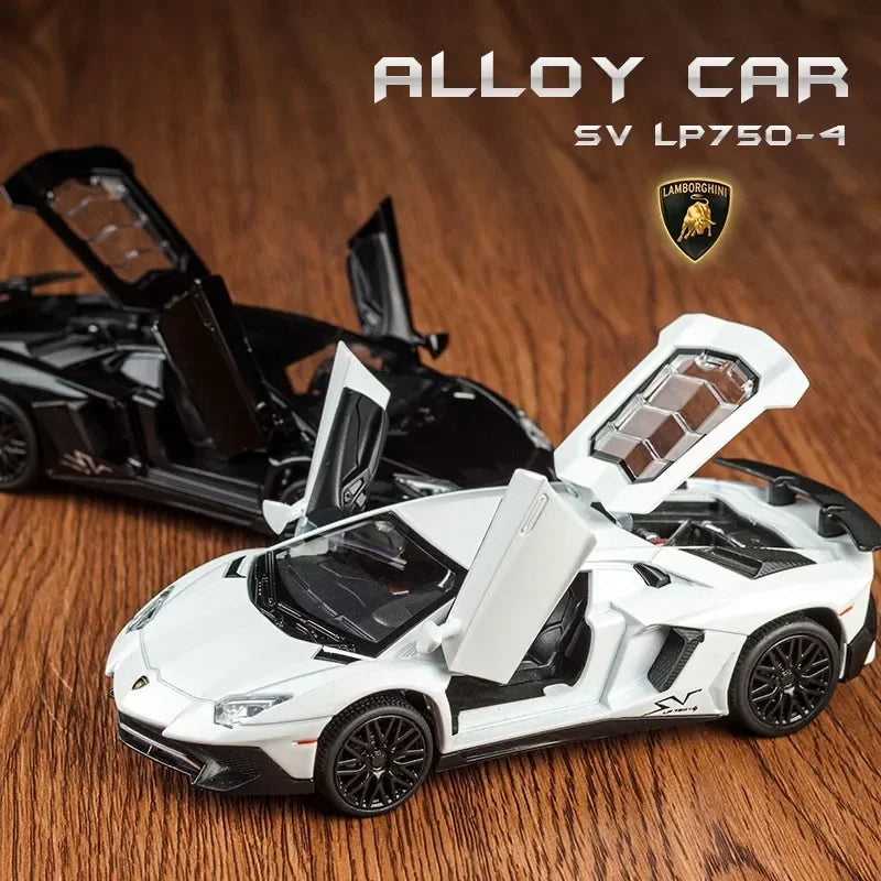 EZ 1:32 Lamborghinis SV LP750-4 Alloy Sports Car Model Diecast & Toy Metal Vehicle Simulation Car Model Collection Children's Gifts