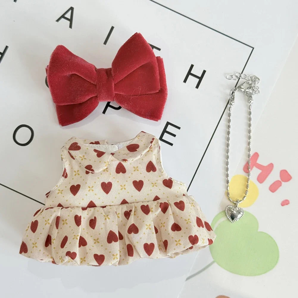 EZ For Labubu 3.0 Big into Energy Series Clothes  Labubu red checkered dress Purple sweater cardigan Labubu Clothing