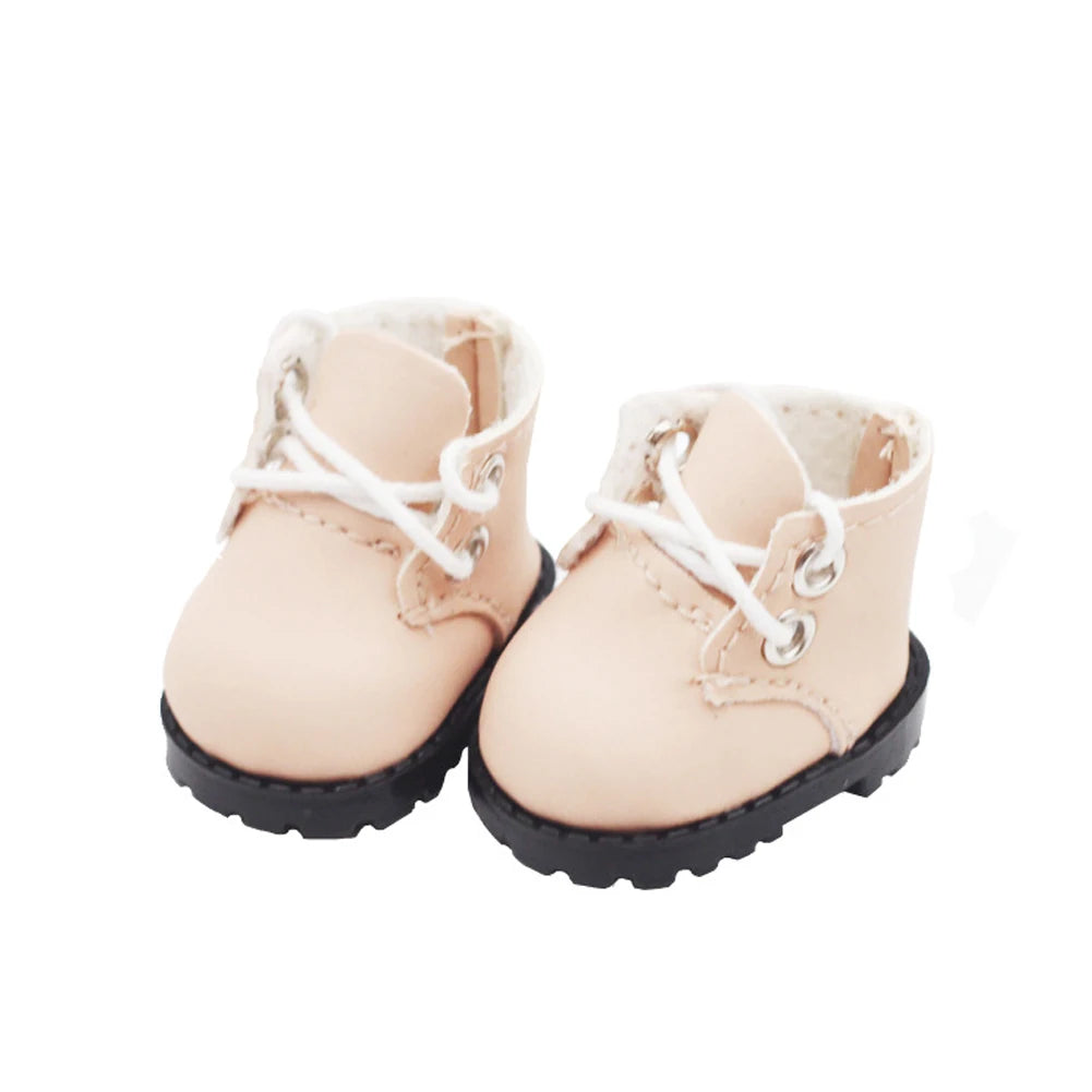 EZ For LABUBU Leather Shoes Suitable for 17cm Cotton Dolls Shoes Boots Toys Casual Sports Shoes Dolls Accessories DIY Doll Toys