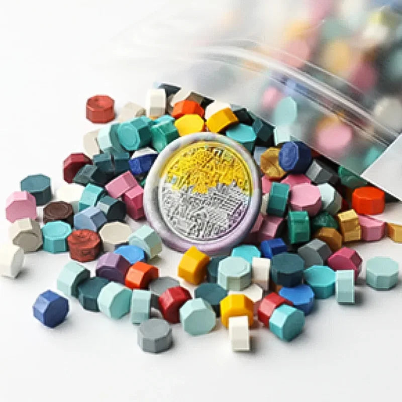 EZ 100Pc Retro Sealing Wax Seal Stamp Wax Beads Scrapbook Material Wedding Birthday Party Invitation stamp DIY stamp decoration