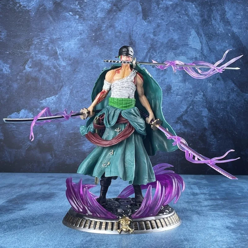 EZ New One Piece Anime Figure Bath Blood Roronoa Zoro PVC 21cm Action Figure Collection Exquisite Model Birthday Gifts Figurine