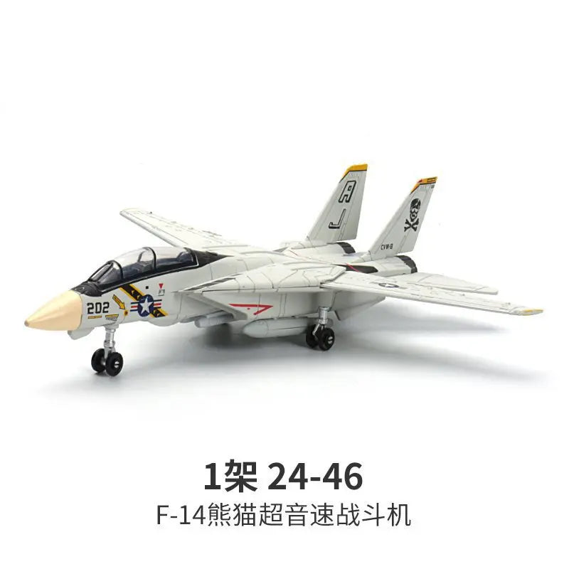 EZ 1:72 Creative Military Series Building Blocks New Black F14 Panda Multi Purpose Supersonic Fighter Model Toys For Kids Xmas Gift