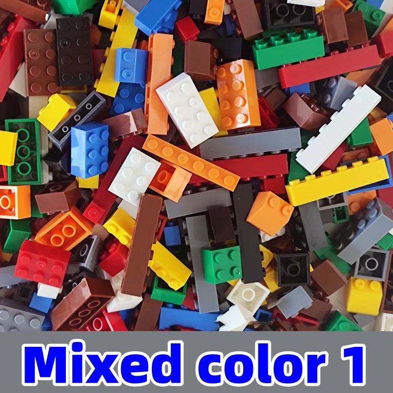 EZ 125/250g DIY Building Blocks Bulk Lot Pack Sorte Thick Bricks Block Plate Toys Small Particles Bulk Fit Legoeds Gift for Kids