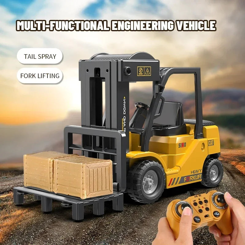 EZ 2.4G RC Radio Control Forklift Car Truck Electric Toy Engineering Vehicle Model Children Christmas Kids Boys Gifts Outdoor Toys