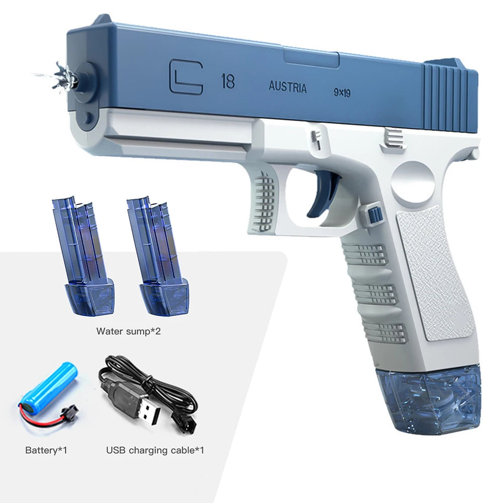 EZ M416 Water Gun Electric Pistol Shooting Toy Full Automatic Summer Shoot Beach Outdoor Fun Toy For Children Boys Girl Adults Gift