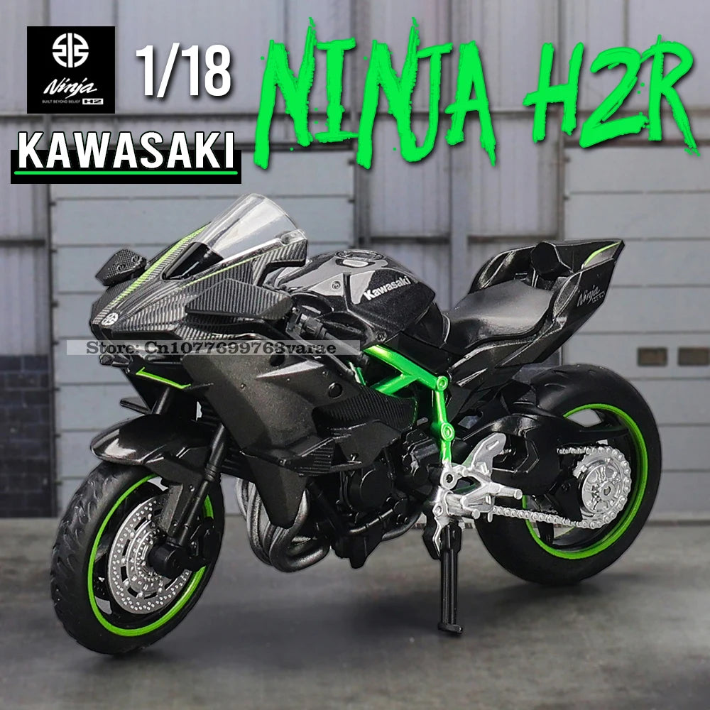 EZ MSZ 1:18 Kawasaki Ninja H2R  GSX-R1000 YAMAHA YZF-R1 Classic Motorcycle Static Model Alloy Die Casting Car Toy Gifts