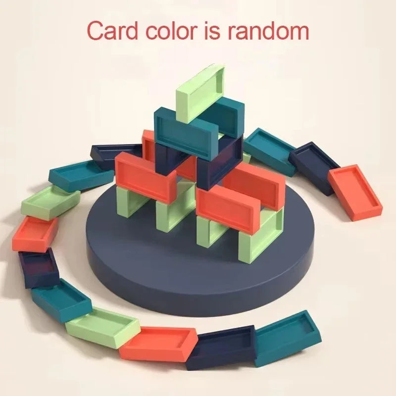 EZ Automatic Laying Domino Train Electric Car Brick Blocks Kits Creative Games Intelligence Educational DIY Toys Kids Birthday Gift