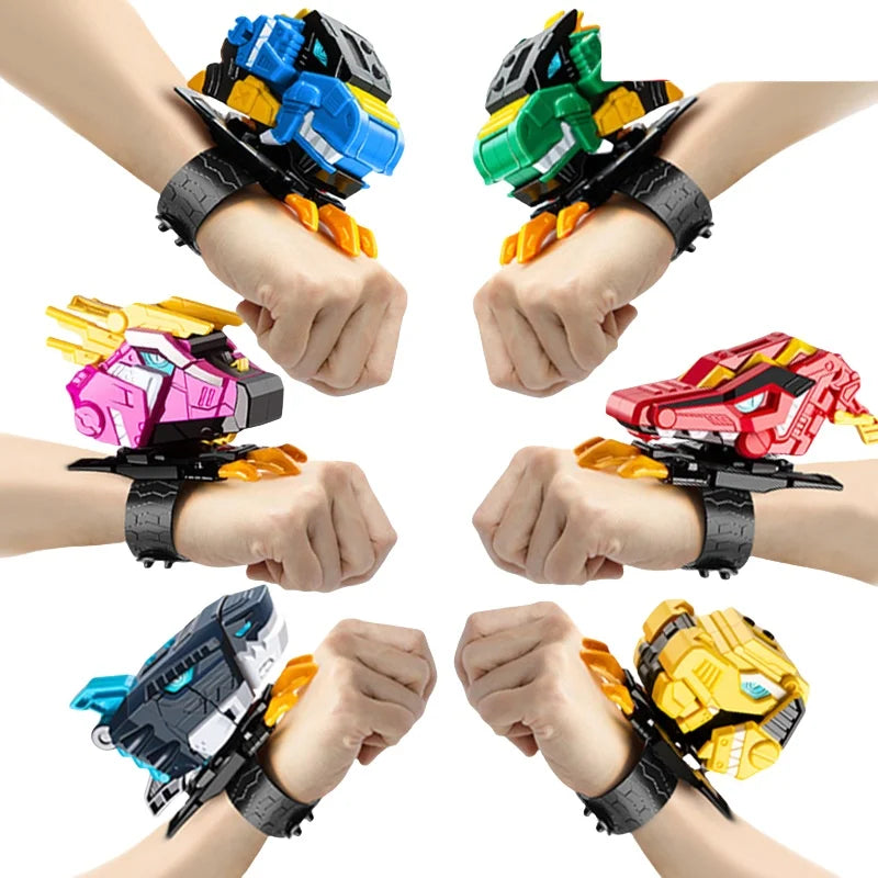 EZ Genuine Mini Secret Service Watch Toy Boy Mecha Robot Ruper Dinosaur Power Deformation Toy Suit Action Figures Kids Gifts