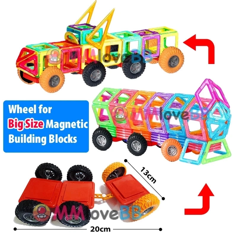 EZ Magnets Toys for Kids Big Size Plus Magnetic Blocks for Children Designer Constructor Set Toys for Boys Building Blocks