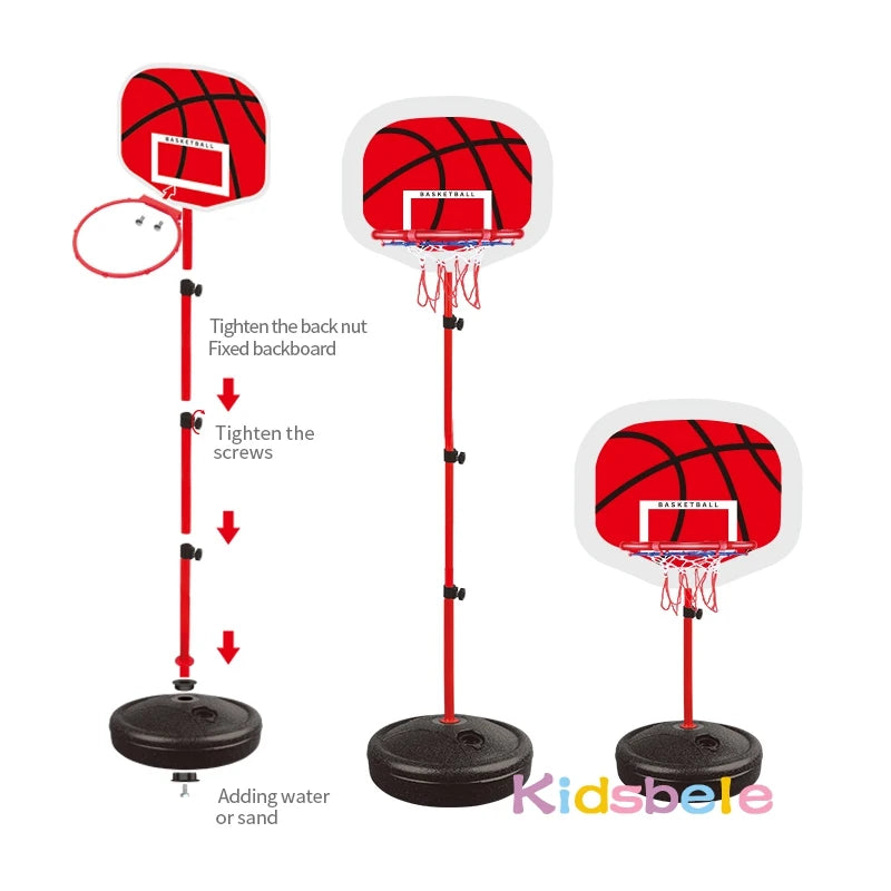 EZ Toddler Adjustable Basketball Hoop 63-150CM Stand Rack for Kids Baby Outdoor Indoor Ball Sport Backboard Rim Shoot Children Toy