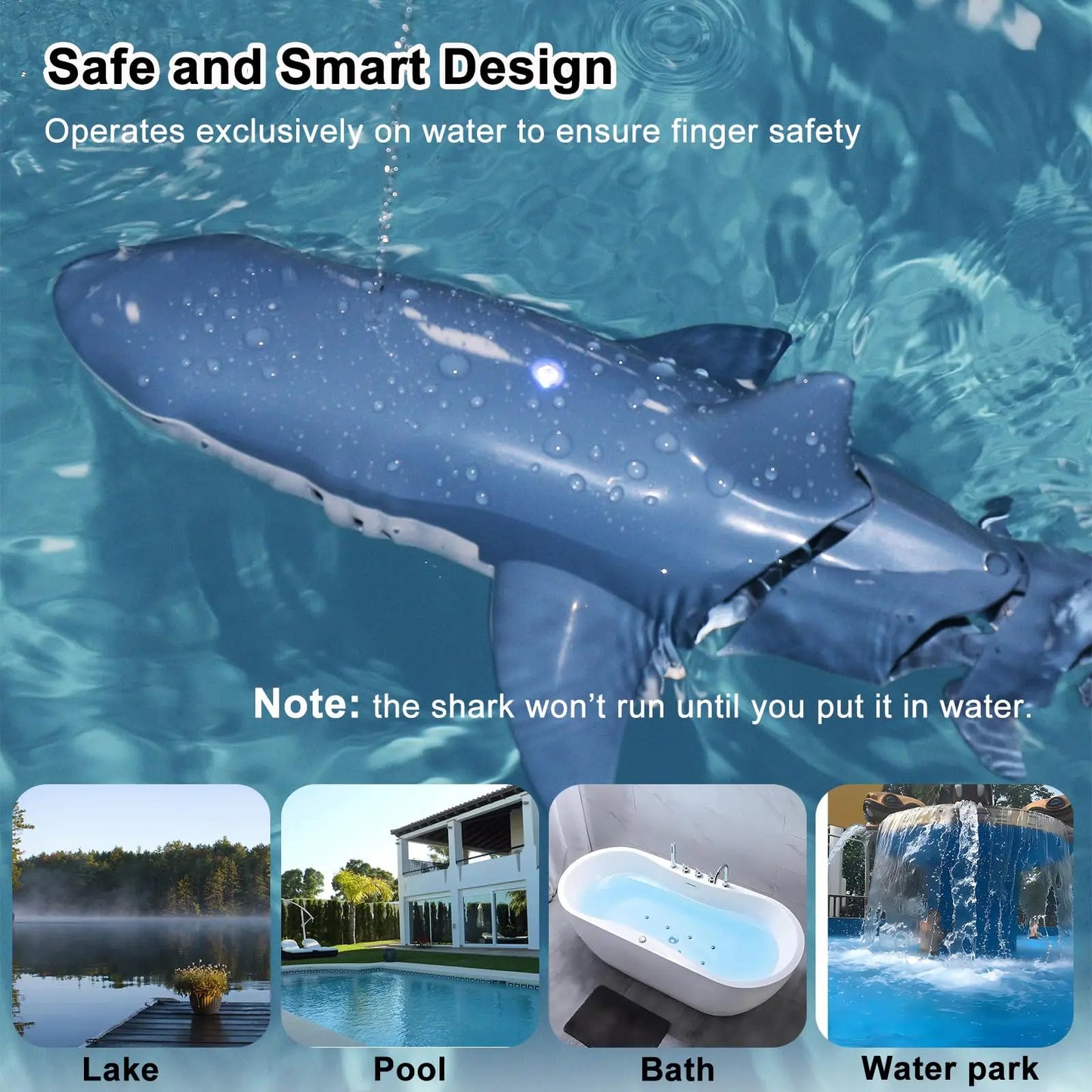 EZ RC Shark Remote Control whale Spray Water Kids robot toy Radio Controlled Boats swimming pool Toys for boys Children Kid