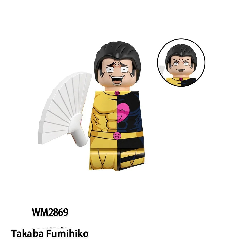 EZ Jujutsu Kaisen Anime Cartoon Gojo Satoru Itadori Yuj Fushiguro Megumi Okkostu Yuta Building Blocks Mini Action Figures Kids Toy