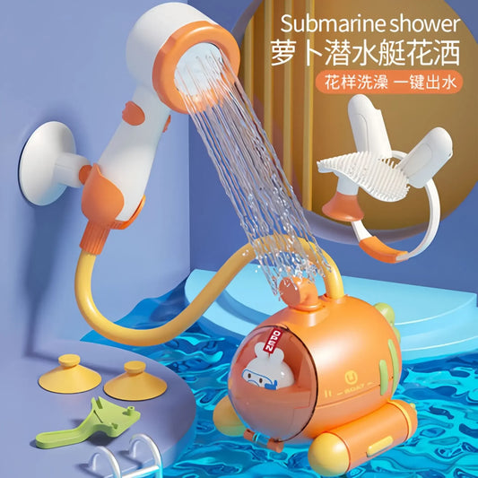 EZ Radish Submarine Shower Baby Bath Toy Infant Play Electric Shower Children Play Water Bath Artifact