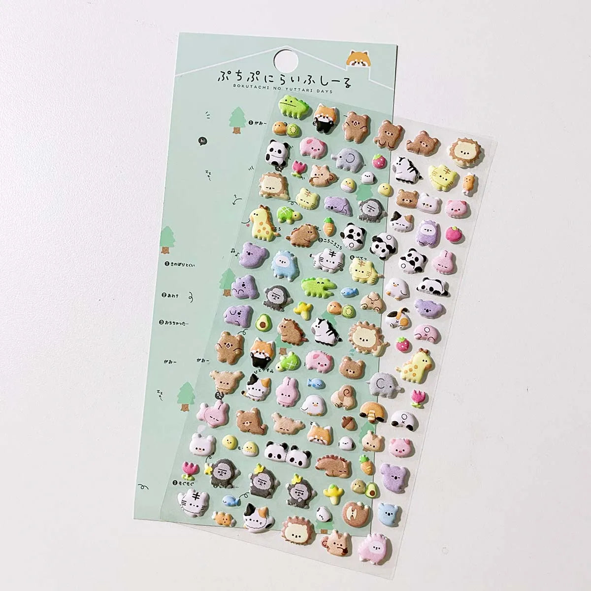 EZ Kawaii Animals 3D Puffy Stickers Cute Cartoon Scrapbooking Sticker DIY Journal Stationery Sticker Deco Aesthetic Art