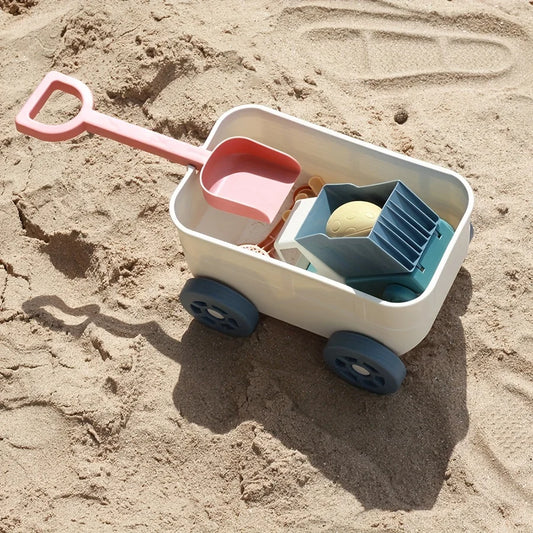 EZ Beach Toys Sand Toys for Kids with Truck Car Sand Shovel Rake Sandbox Toys for Toddlers Kids Boys Cooking Pretend Play Kitchen
