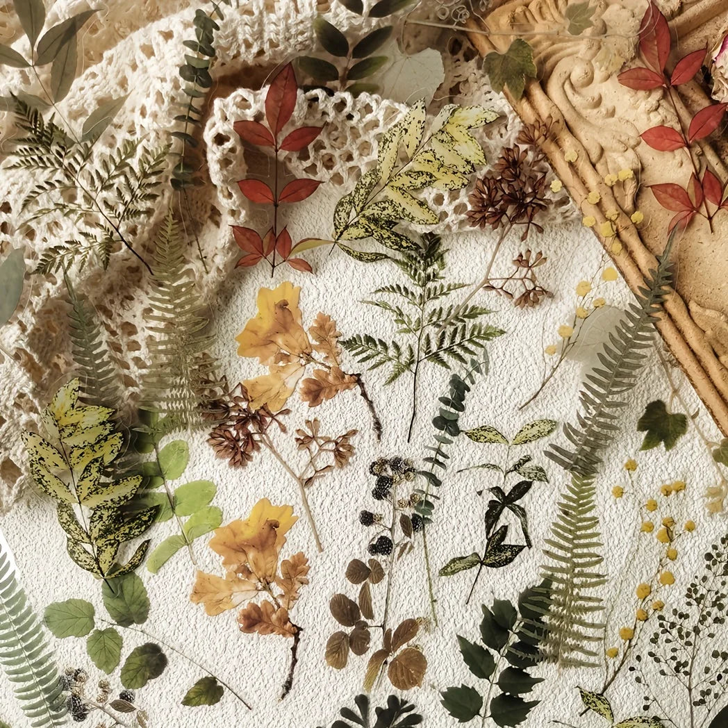 EZ 40 pcs Rose Plant PET Stickers Flowers And Leaf Scrapbook Deco Sticker Label Diary stationery Junk Journal Planner Materials