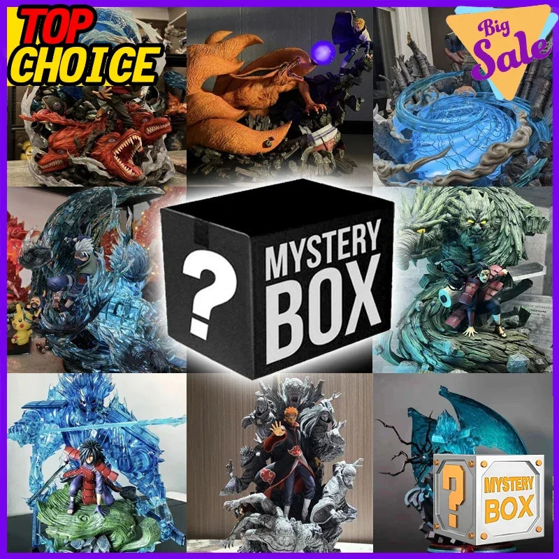 EZ Naruto Anime Figure Blind Box 12 PCS Mystery Box Collection Random Character Uzumaki Naruto Sasuke Kakashi Action Figure Gift
