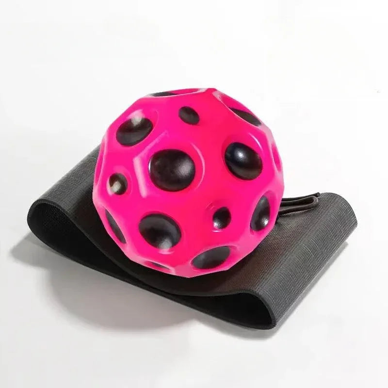 EZ High Elastic Decompression Moon Stone Ball with Rebound Rope for Kids and Seniors Fun Stress Relief Outdoor Fitness Toy