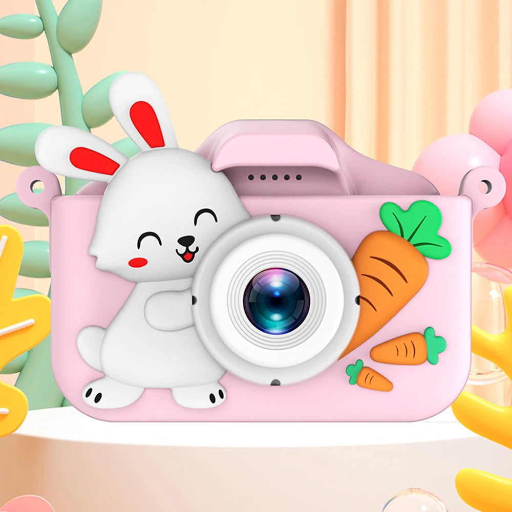 EZ Kids Camera Digital Dual Camera HD 1080P Video Camera Toys Mini Cam Color Display Children Birthday Gift Kids Toys Rabbit Kids