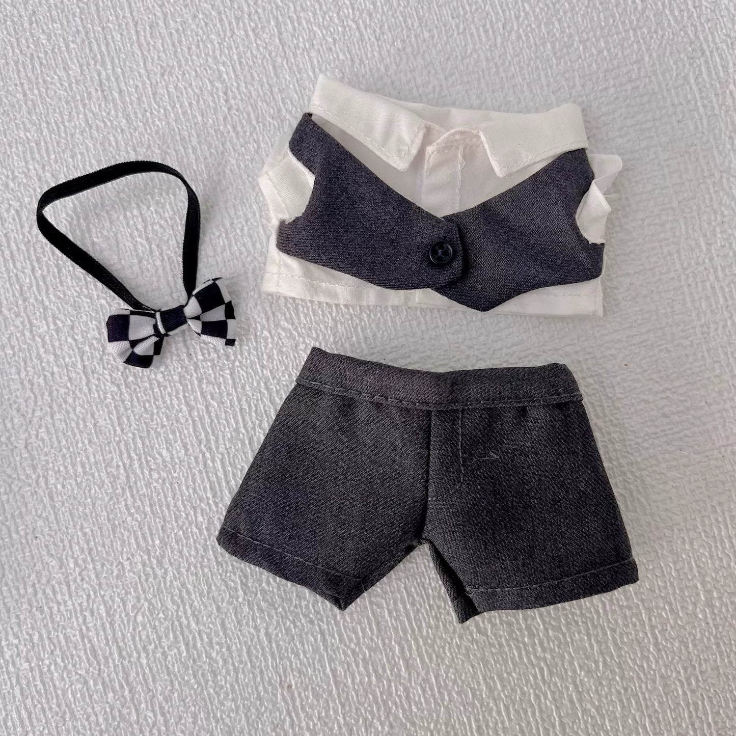 EZ For 17cm Labubu baby clothes vinyl pendant outfit wedding dress heart Macaron for Labubu clothes