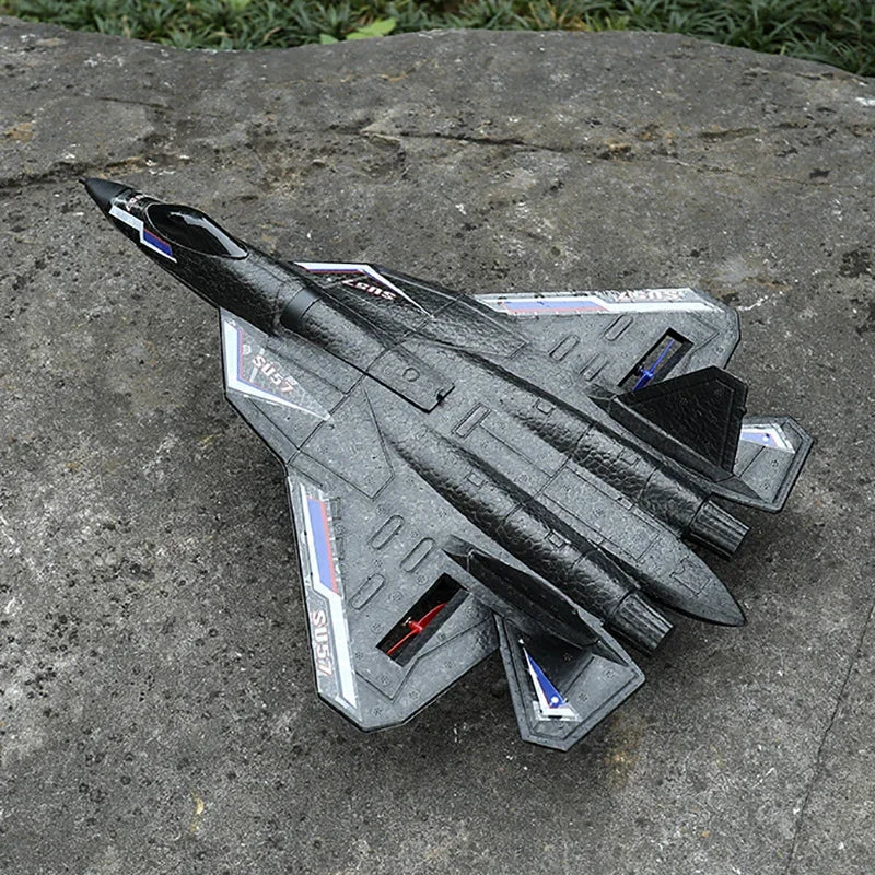 EZ RC Plane SU57 Radio Control Airplane Light Fixed Wing Hand Throwing Su30 Foam Electric Remote Control Plane Toys for Children