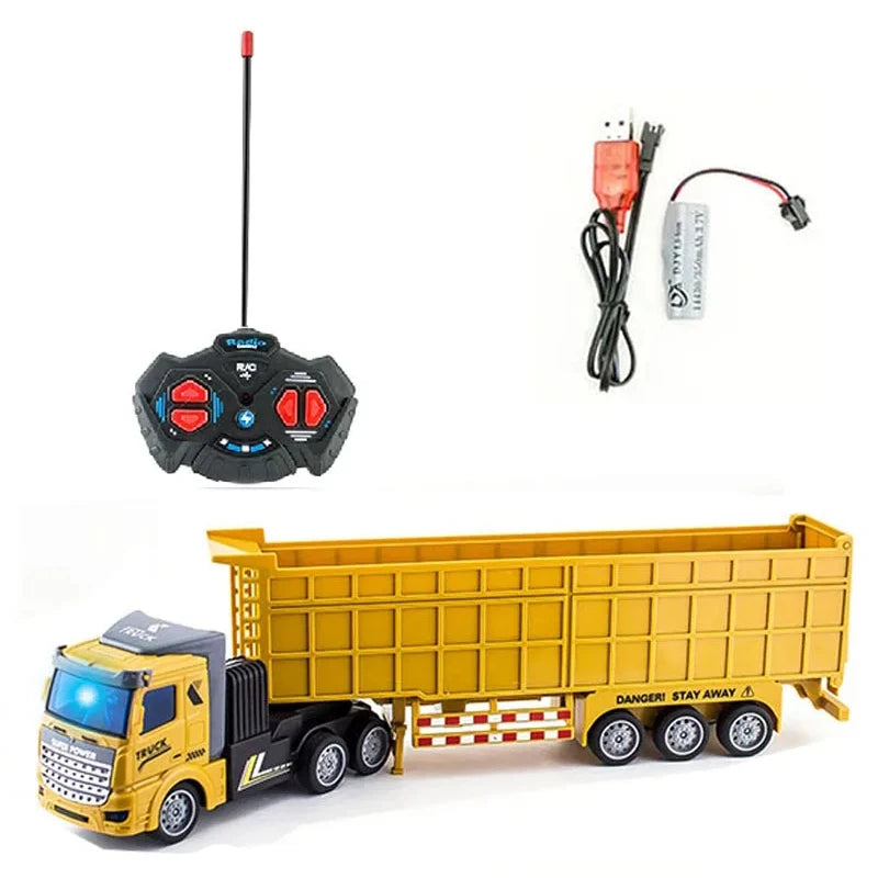 EZ 1/48 Rc Truck Heavy-Duty Toy Cars Trucks Remote Control Semi-Trailer Construction Electric Truck Big Rc Trailer Dump Boys Gift