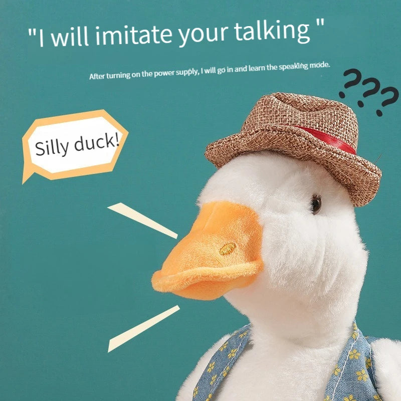 EZ Repeated Ducks Kids Lovely Talking Repeat Duck Talking Musical Stuffed Plush doll Educational Toy Children's Plush Toy Fun Gift