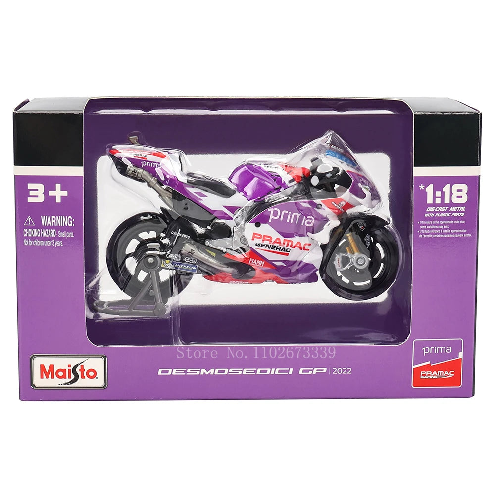 EZ Maisto 1:18 2022 Ducati Pramac Racing #5 Zarco #89 Martin Licensed Simulation Alloy Motorcycle Model Colle Yamaha