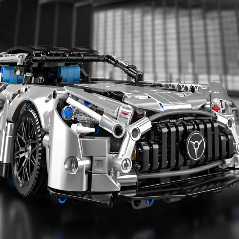 EZ 1466 PCS Racing Car Building Blocks Set, 1:14 Scale Sports Vehicle Model Kit for Adults, Toys for Boys Birthday Gifts