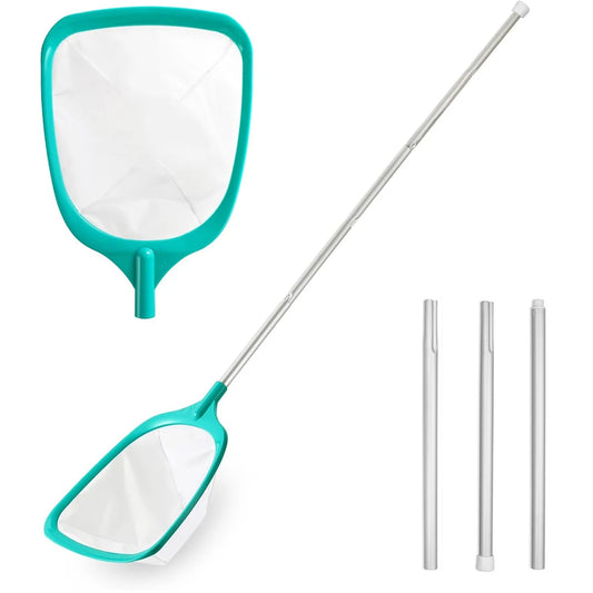 EZ Pond Skimmer Net Summer Pool Skimmer Net With Retractable Pole Leaf Removal Garden Pond Professional Cleaning Tools