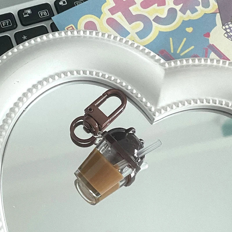 EZ 1 Piece 1:12 Doll House Mini Pearl Milk Tea Cup Model Pendant DIY Miniature Scene Accessories Doll House Decoration Toys