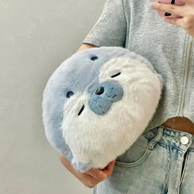 EZ New Seal Plush Toy Soft Pillow Lifelike Stuffed Marine Life Sea Otter Soft Doll Simulation Seal Cushion Christmas Birthday Gift