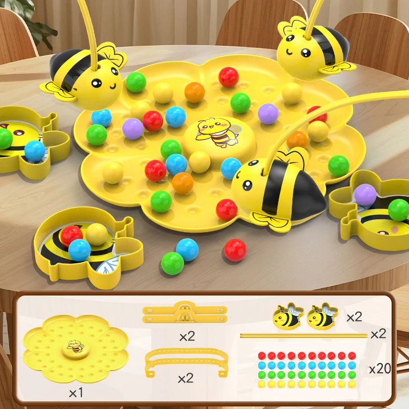 EZ Bumble Bee Magnetic Toy Funny Family Board Games Montessori Sorting Puzzle Fishing Toys Interactive Games for Kids and Adults