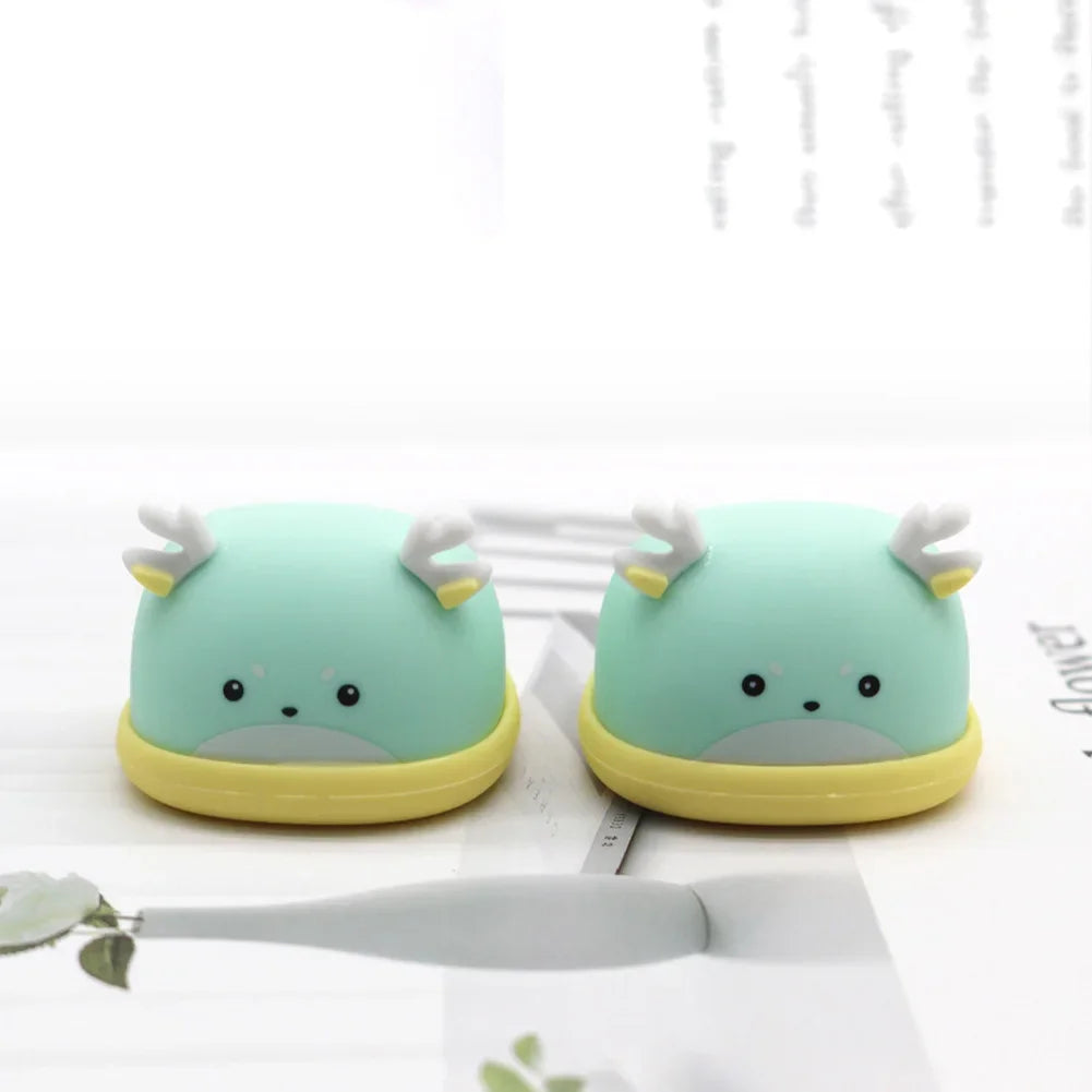 EZ Cartoon Rubber Slippers for Mini Labubu 17cm Vinyl Dolls Macaron Style