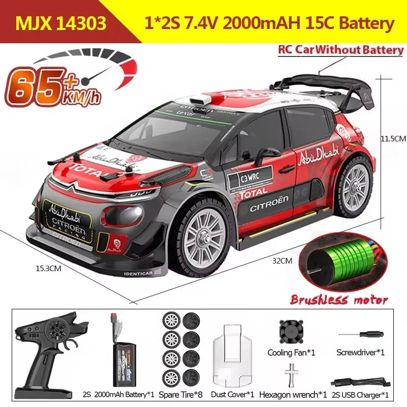 EZ Hyper Go MJX 14303 14302 14301 1/14 4WD RC Car 65km/h Brushless 2.4G Remote Control Car Off-road High Speed RC Cars Truck Toy