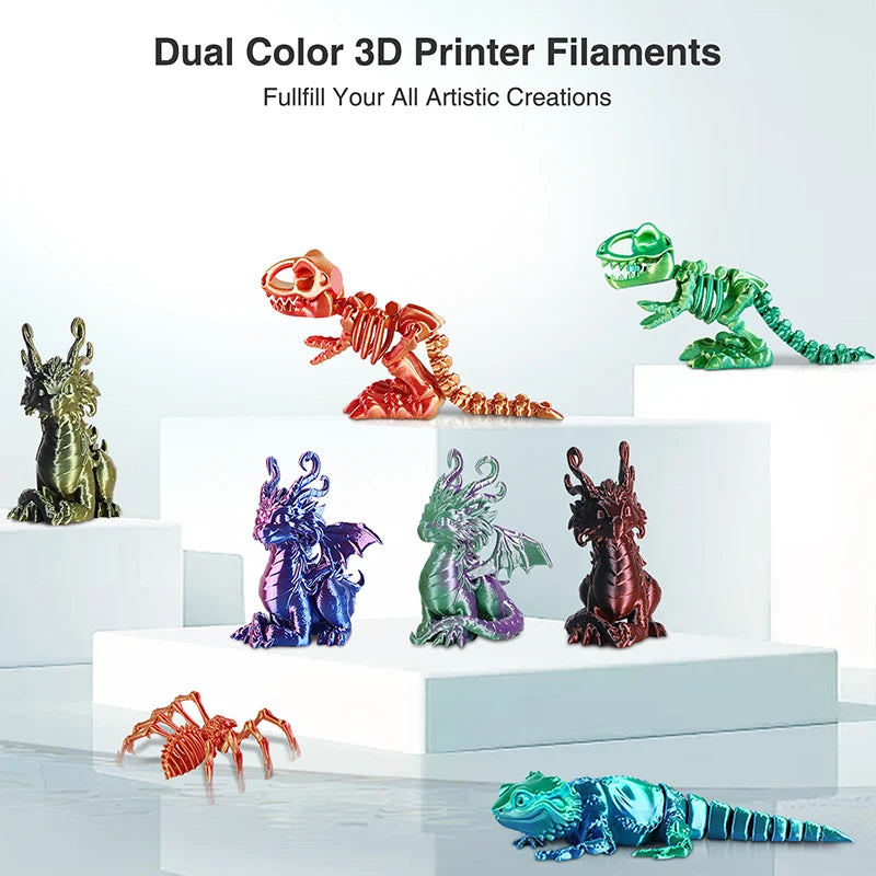 EZ 3D Printing Filament, 1KG Silk PLA Filament 1.75mm, Dimensional Accuracy +/- 0.03mm, Fits for Most 3D Printers and 3D Pens