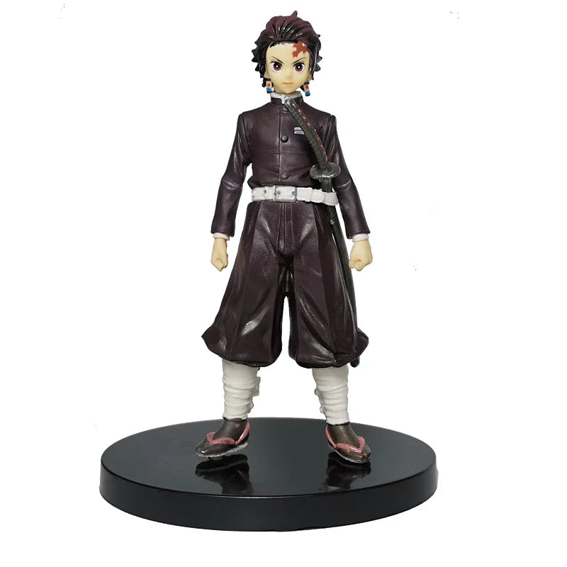 EZ Anime Figure Demon Slayer Figures Kimetsu No Yaiba Doll Tanjiro Nezuko Zenitsu Figurine Inosuke Warrior Action Figure Model Toys