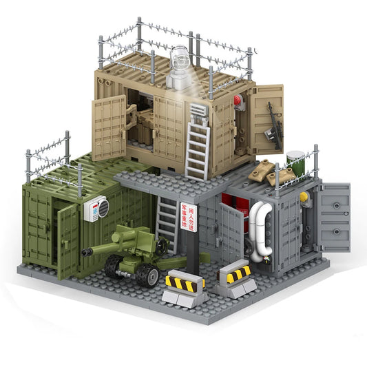 EZ World War 2 WW2 Army Military Soldiers SWAT Police Container Weapon Cannon Base Model Building Blocks Bricks Children's Toys