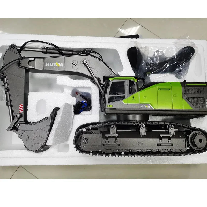 EZ 1/14 HUINA 1593 582 RC Excavator Dumper Truck crawler Alloy Tractor Loader 2.4G Radio Controlled Car Engineering toy for boy