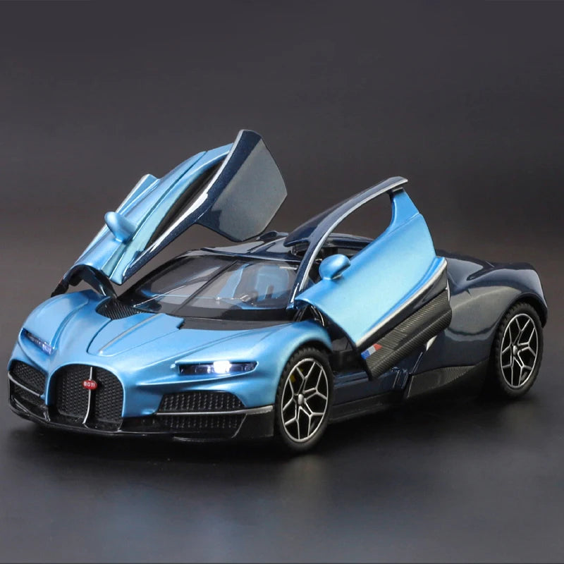 EZ 1:32 Bugatti Tourbillon V16 Supercar Alloy Metal Diecast Model Car Children's Toys Mini GT Collection Hobbies Birthday Gifts Boy